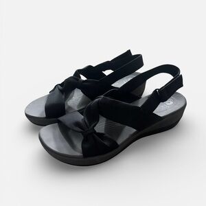 Clark’s Arla Shore Sandals Black Comfort Women’s Size 10